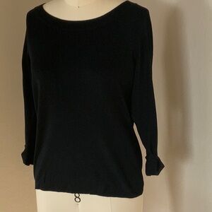 Pleinair black kimono 3/4 sleeve t-shirt, Sz M
